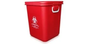 28 Gallon Reusable Biohazard Tub Red 50 lbs