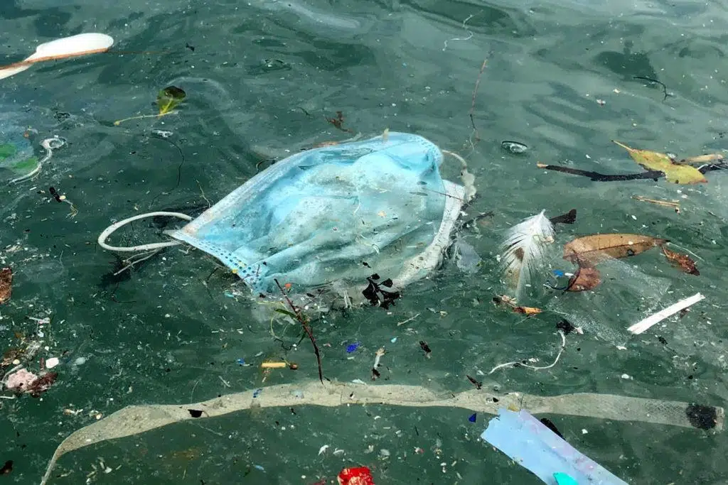 Medical Waste COVID Masks On Beaches facemasks