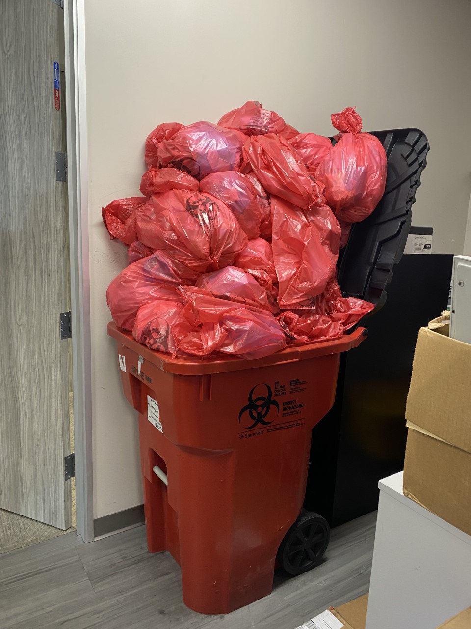 Medical Waste Overflowing