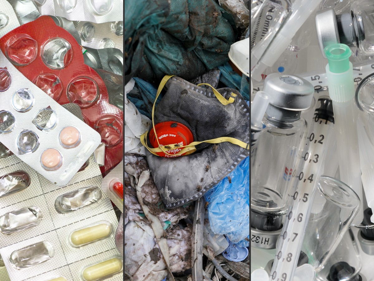 No Regular Trash Should Go In The Medical Waste Box