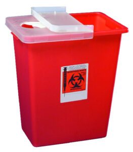 Why are some sharps containers red