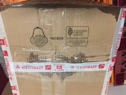 Example of bottom of medical waste box that has become wet - Secure Waste Example of bottom of medical waste box that has become wet