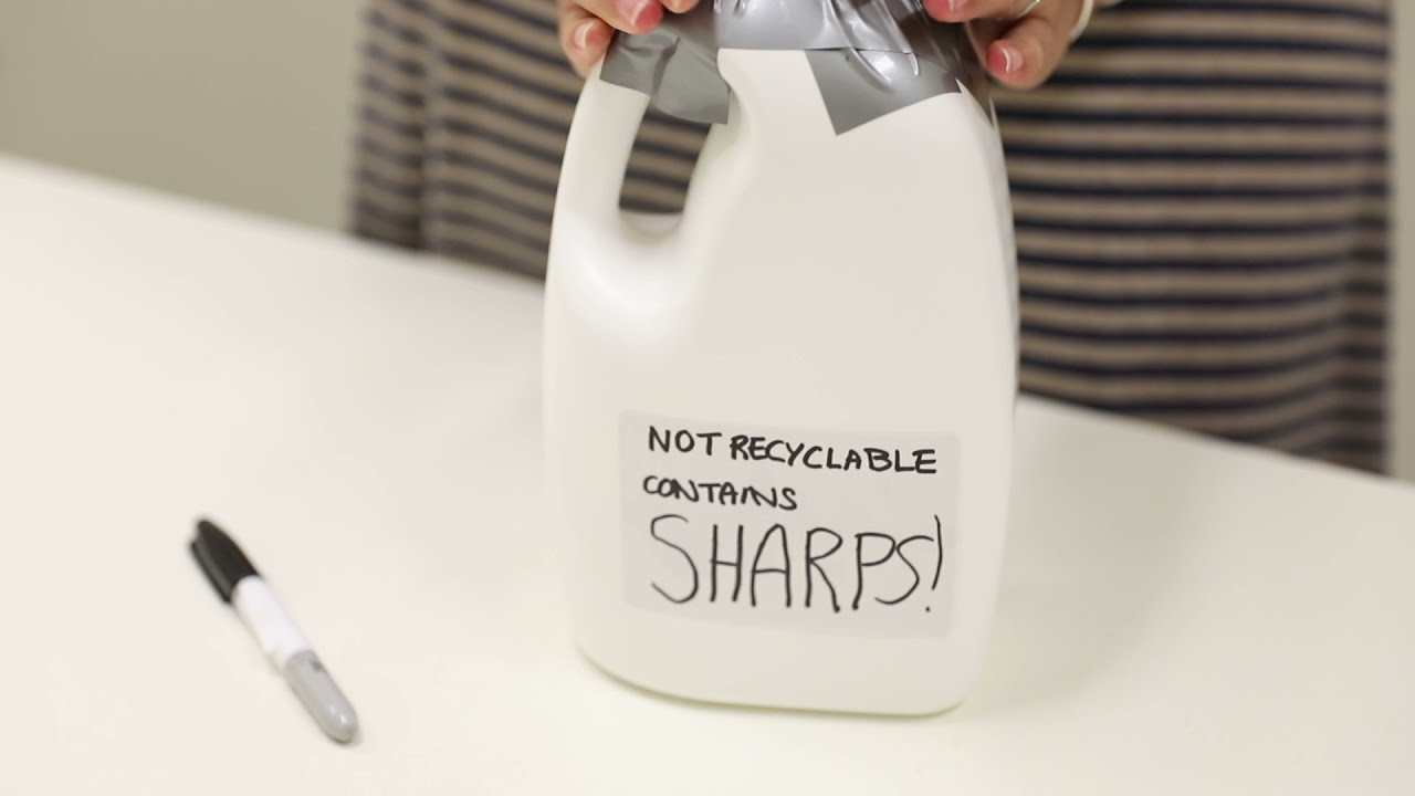 Laundry Bottles Make Good Home Sharps Containers