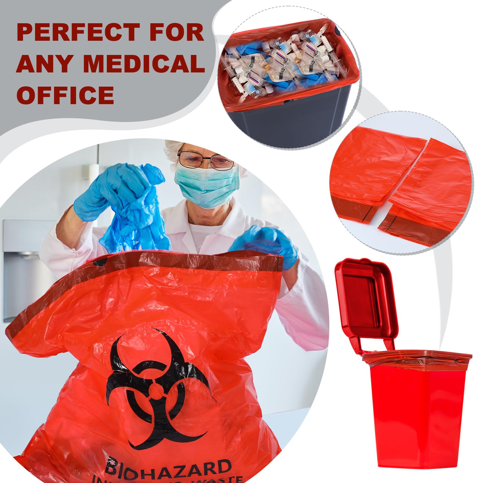 Red Biohazard Bag - Secure Waste Red Biohazard Bag