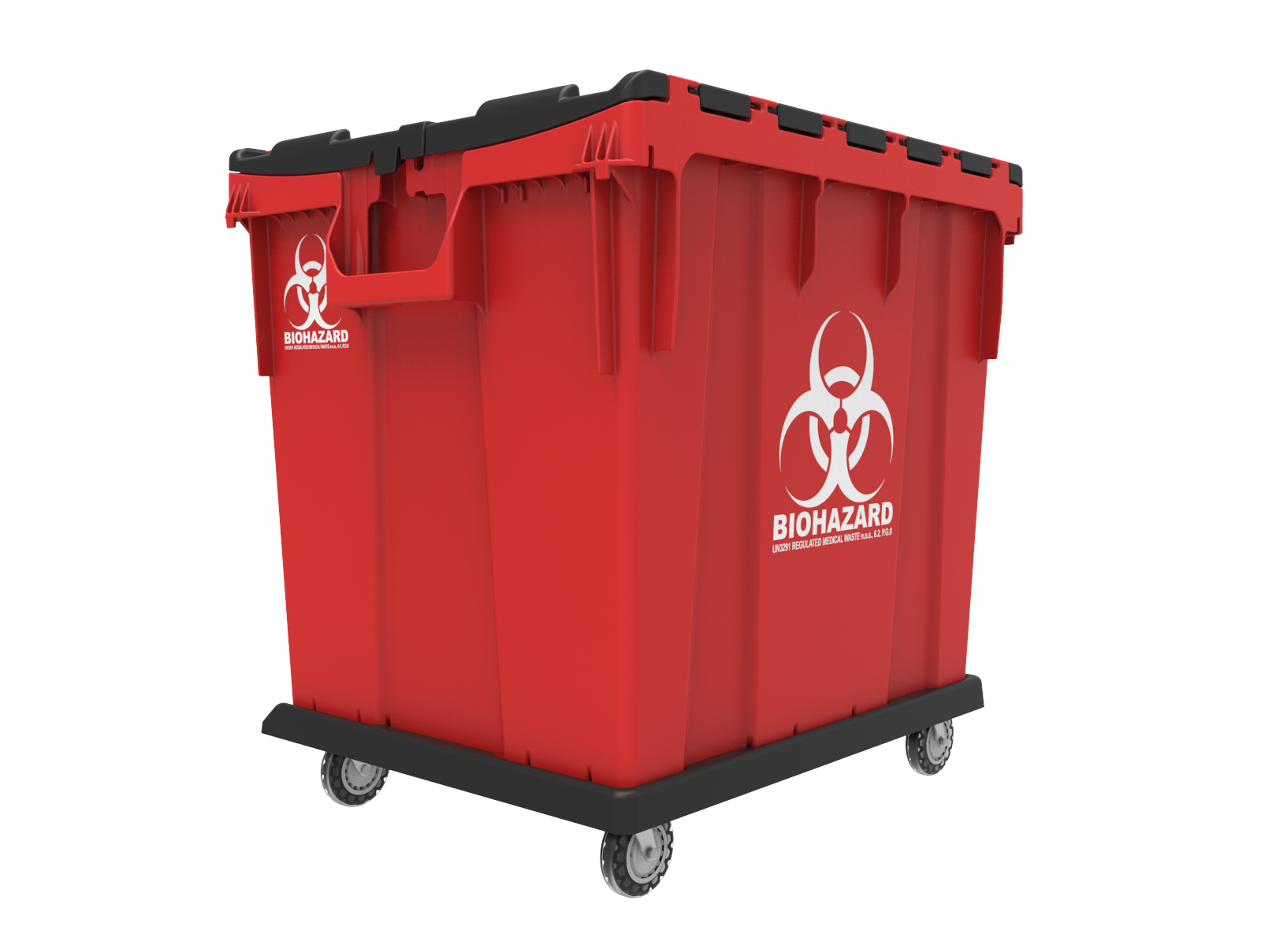 Red Biohazard Bin - Secure Waste Red Biohazard Bin
