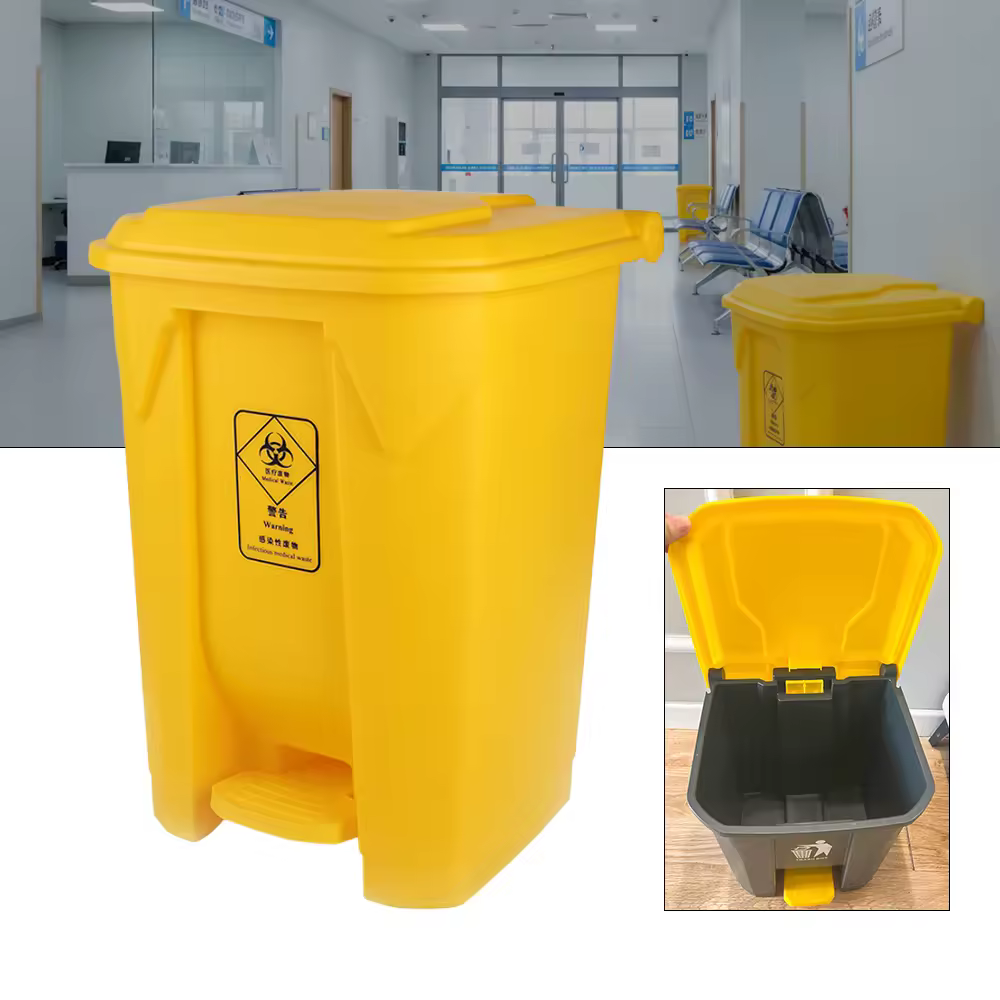 Infectious Disease Yellow Waste Disposal Bin