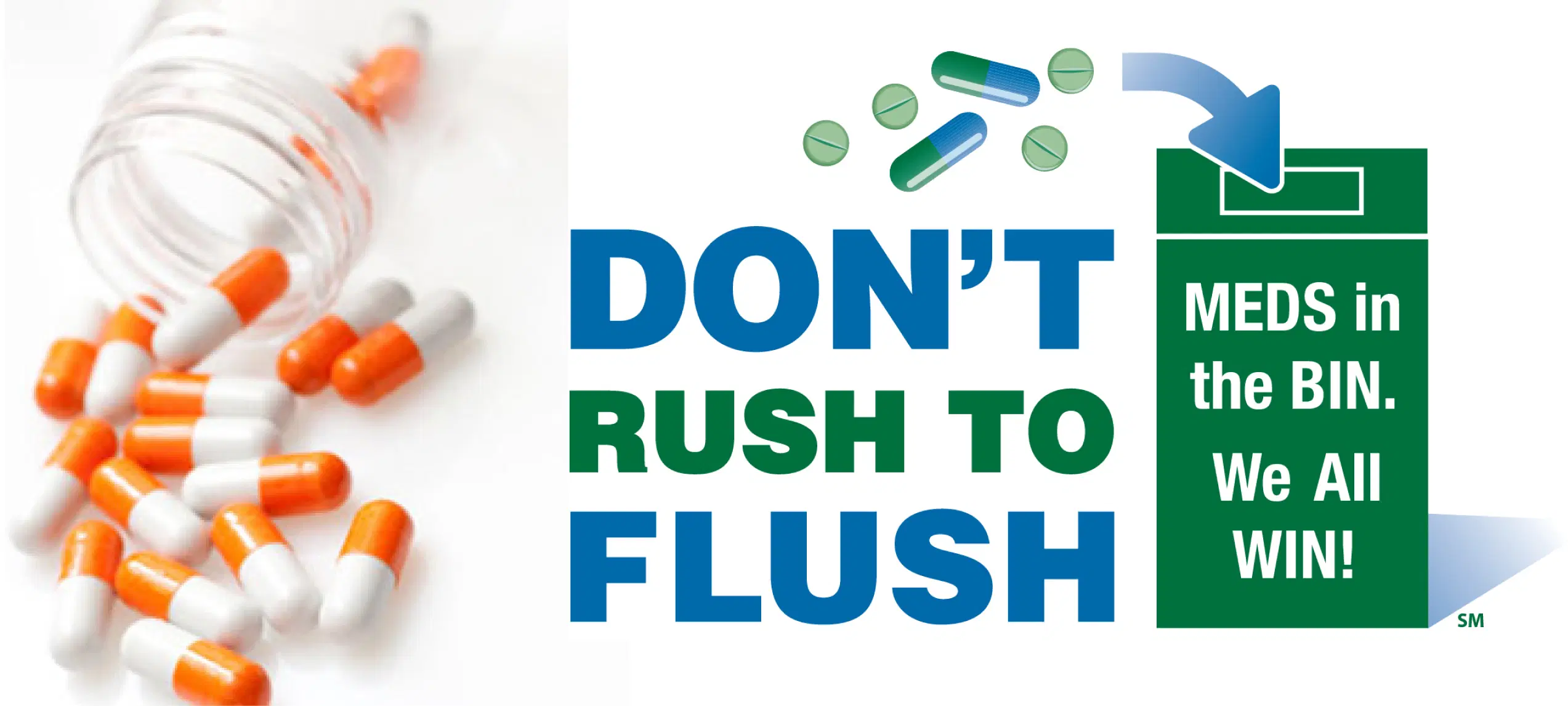Never flush medications down the toilet DC-MD-VA