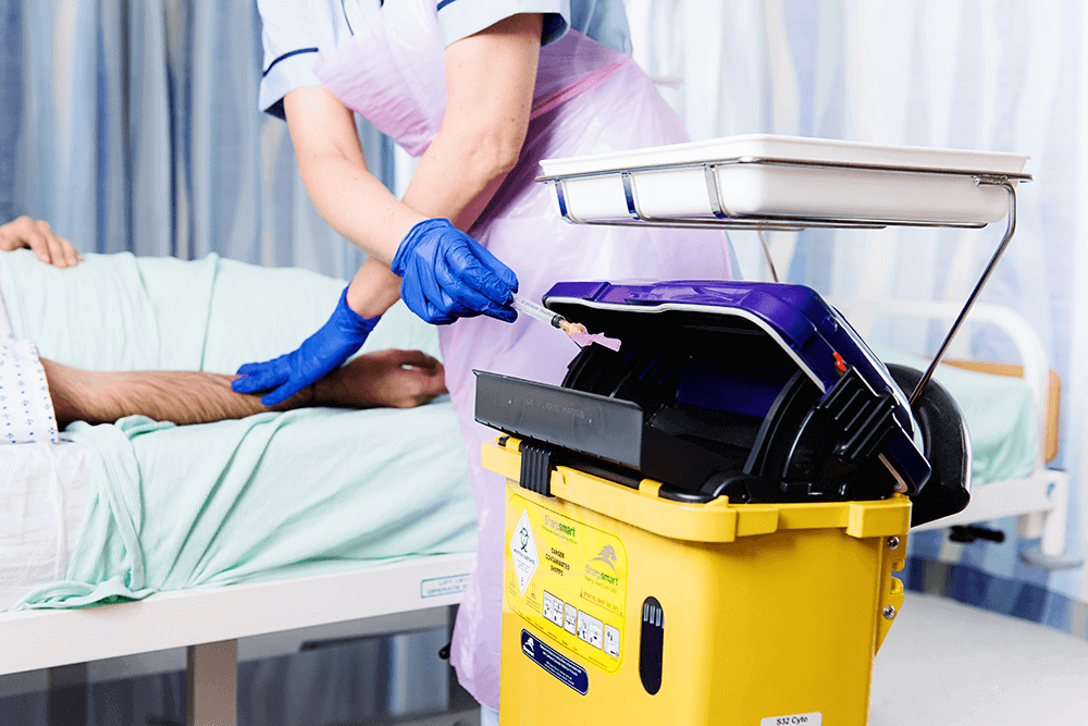 Trace Chemotherapy Waste Yellow Sharps Container DMV