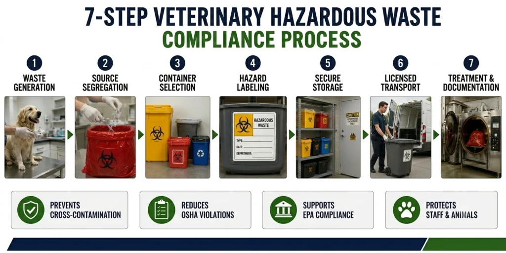 Steps to Dispose of Veterinary Medical Waste Safely - Secure Waste Steps to Dispose of Veterinary Medical Waste Safely
